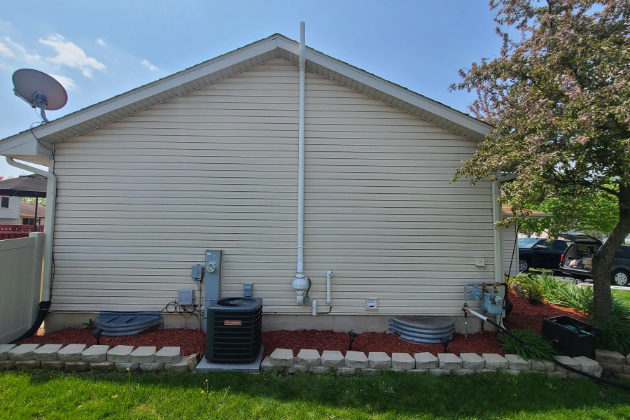 radon mitigation system installed in a house plainfield il